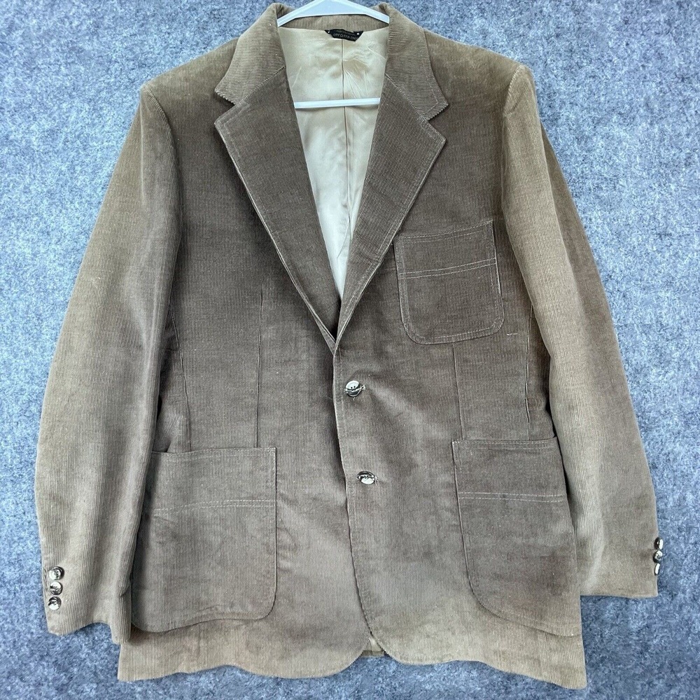 Vintage Levis Wildfire Blazer Mens 44R Brown Corduroy Sport Coat Jacket‎ 70s